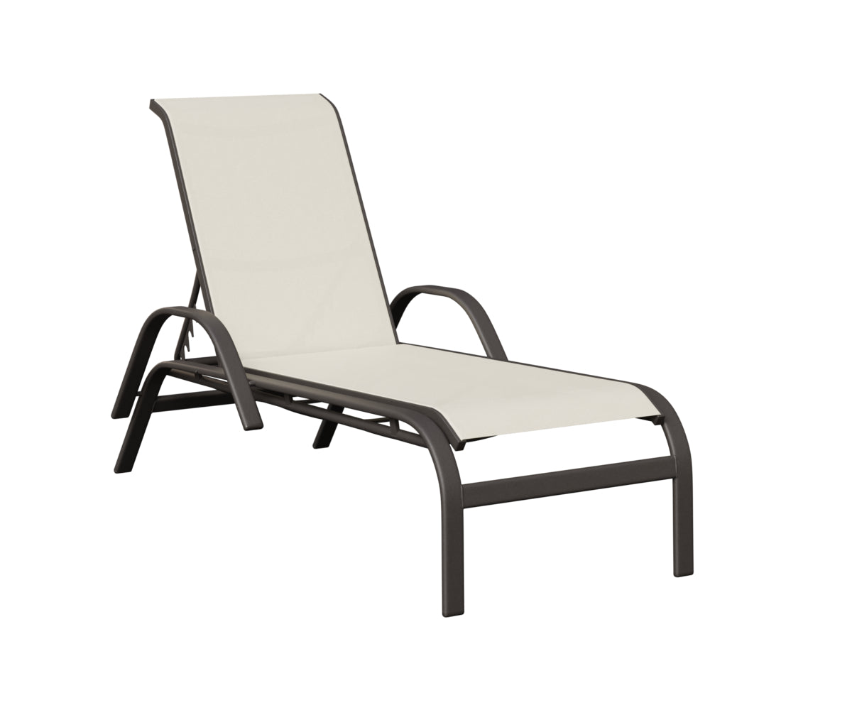 Murphy Sling Chaise Lounge With Arms