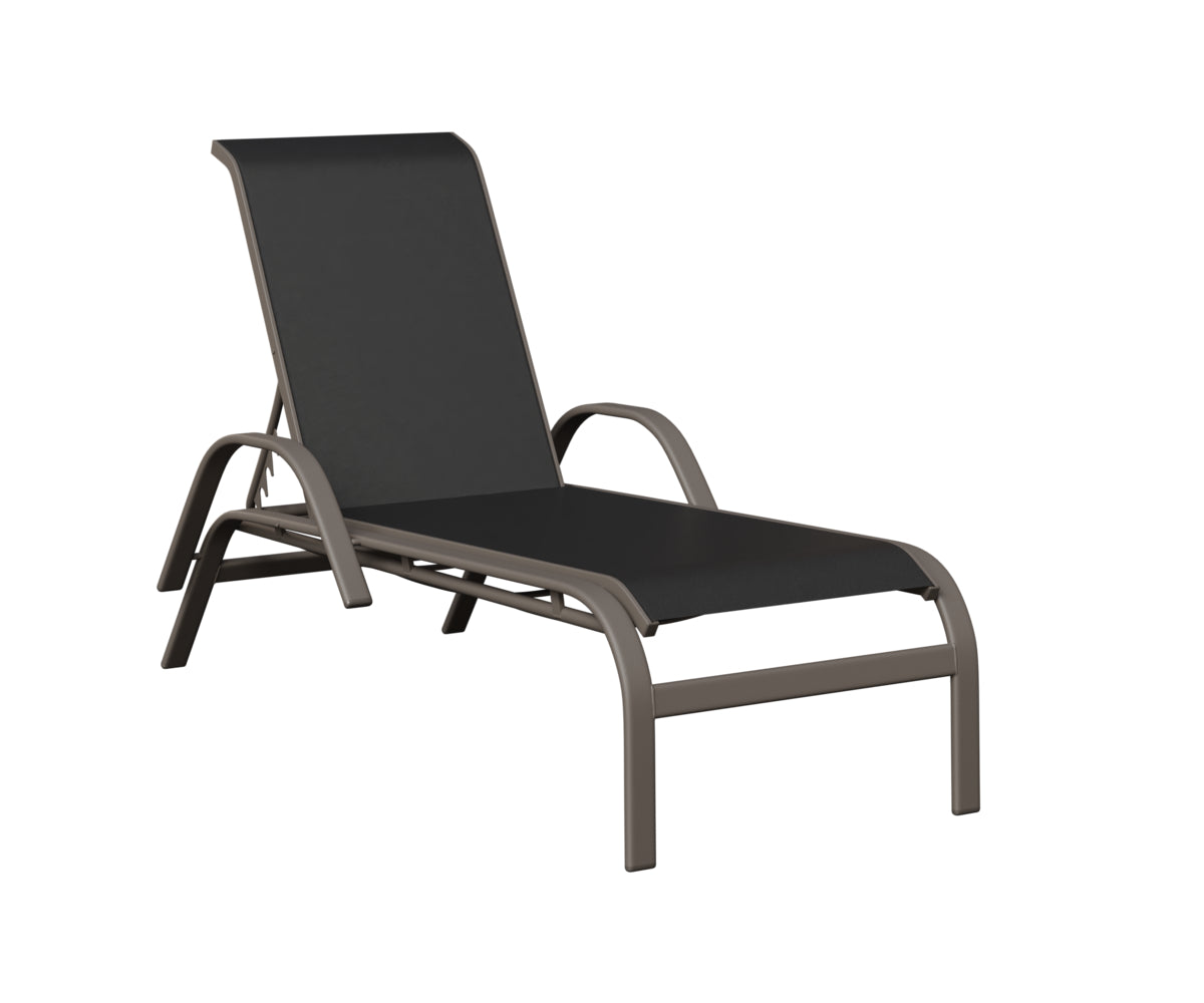 Murphy Sling Chaise Lounge With Arms