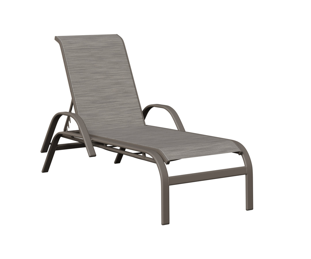Murphy Sling Chaise Lounge With Arms