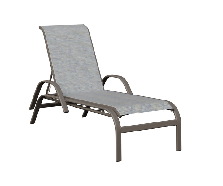 Murphy Sling Chaise Lounge With Arms