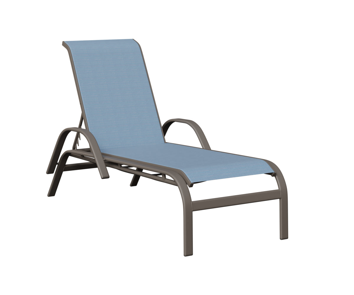 Murphy Sling Chaise Lounge With Arms