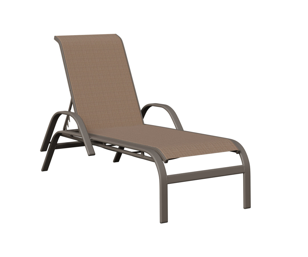 Murphy Sling Chaise Lounge With Arms