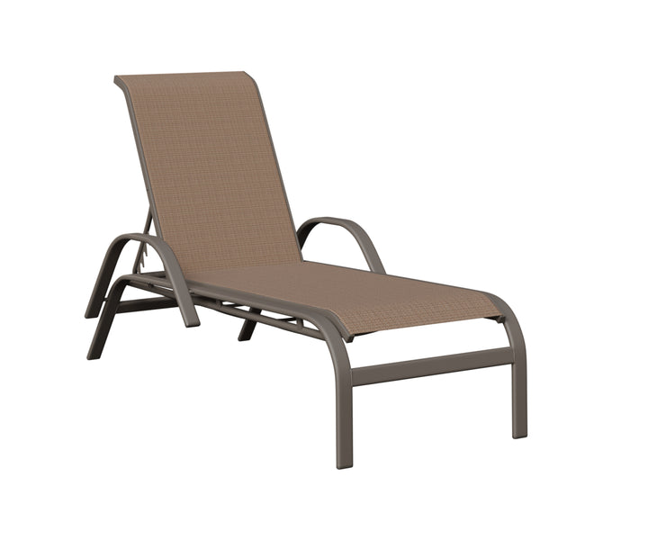Murphy Sling Chaise Lounge With Arms