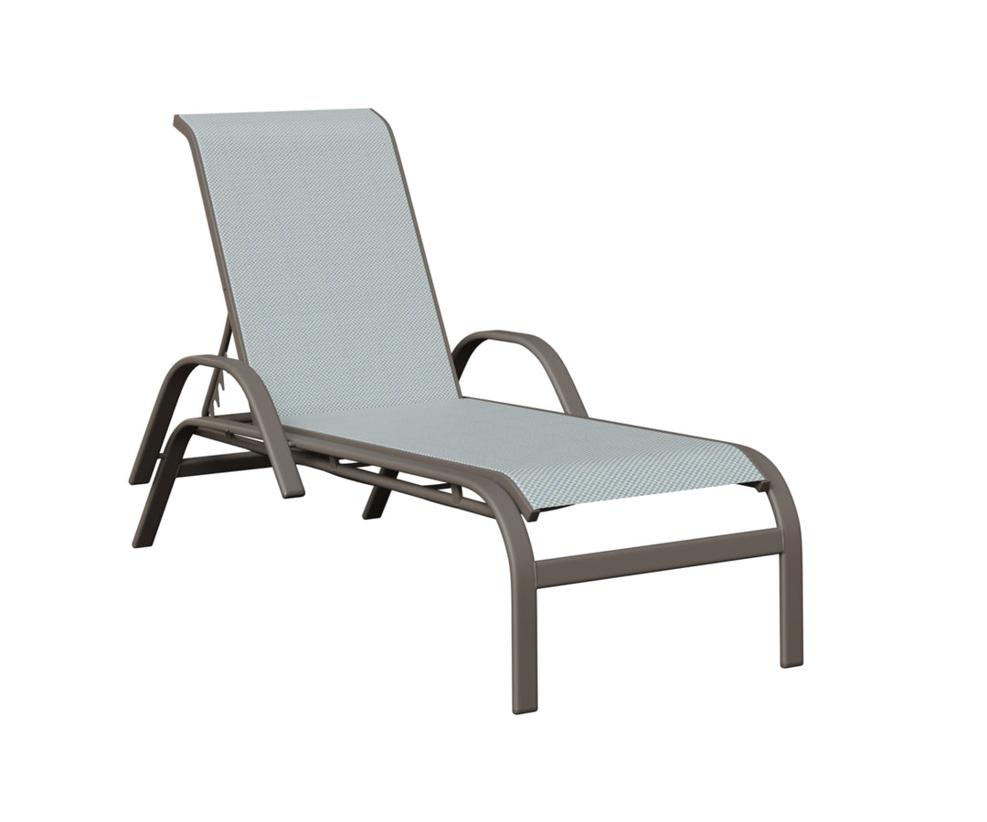 Murphy Sling Chaise Lounge With Arms