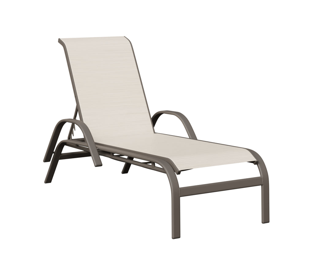 Murphy Sling Chaise Lounge With Arms
