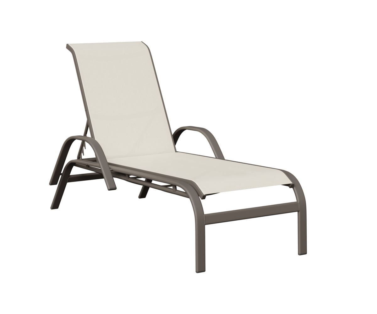 Murphy Sling Chaise Lounge With Arms