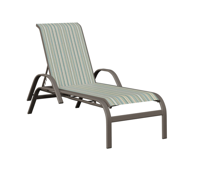 Murphy Sling Chaise Lounge With Arms