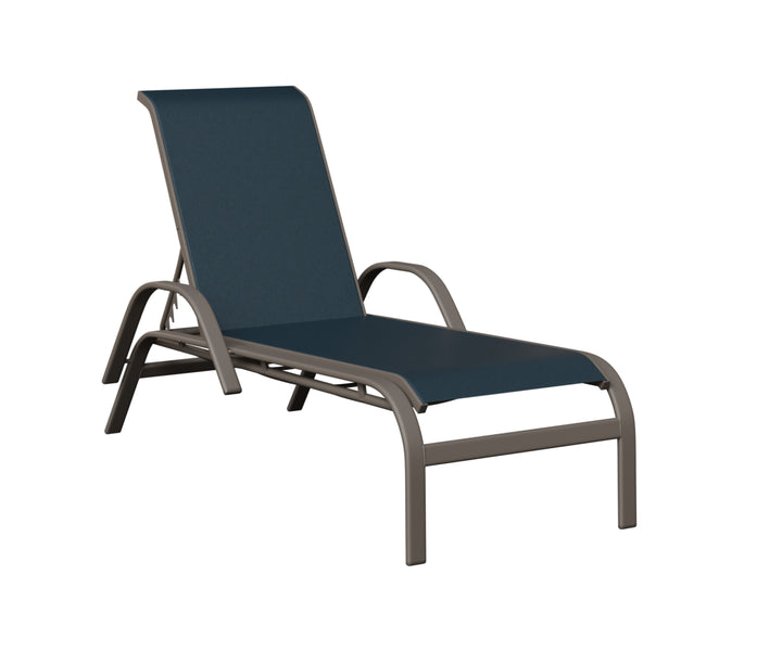 Murphy Sling Chaise Lounge With Arms