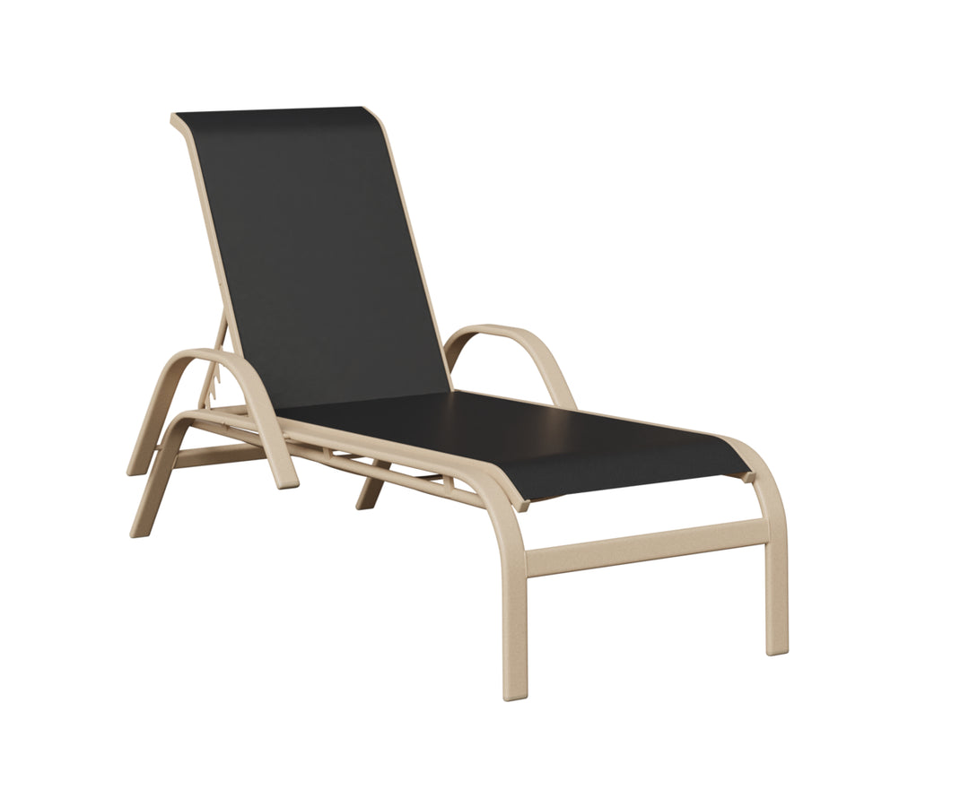 Murphy Sling Chaise Lounge With Arms