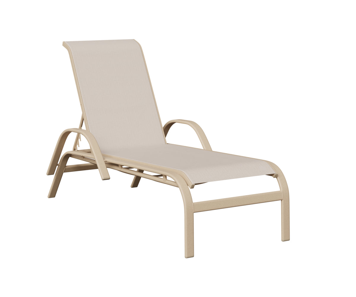 Murphy Sling Chaise Lounge With Arms