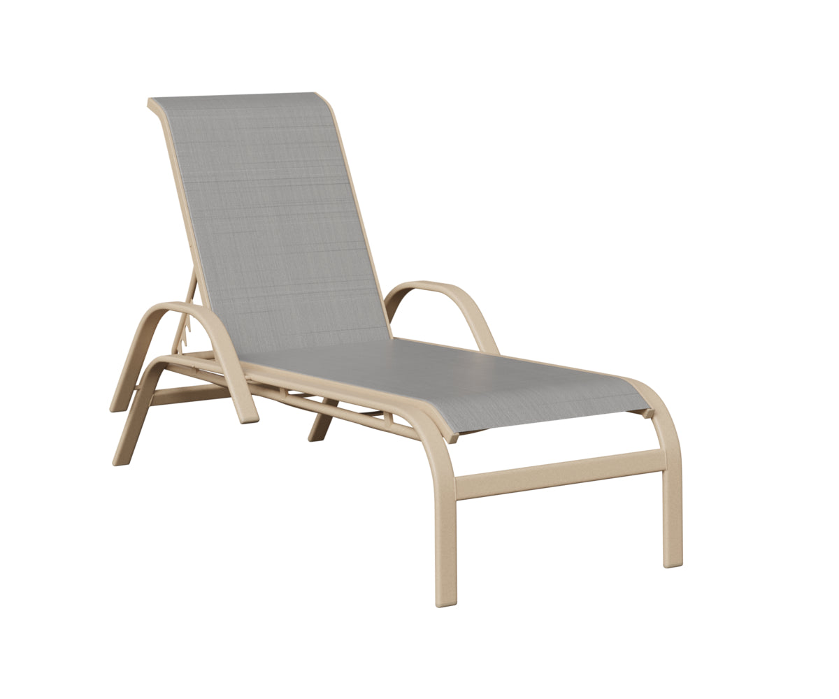 Murphy Sling Chaise Lounge With Arms