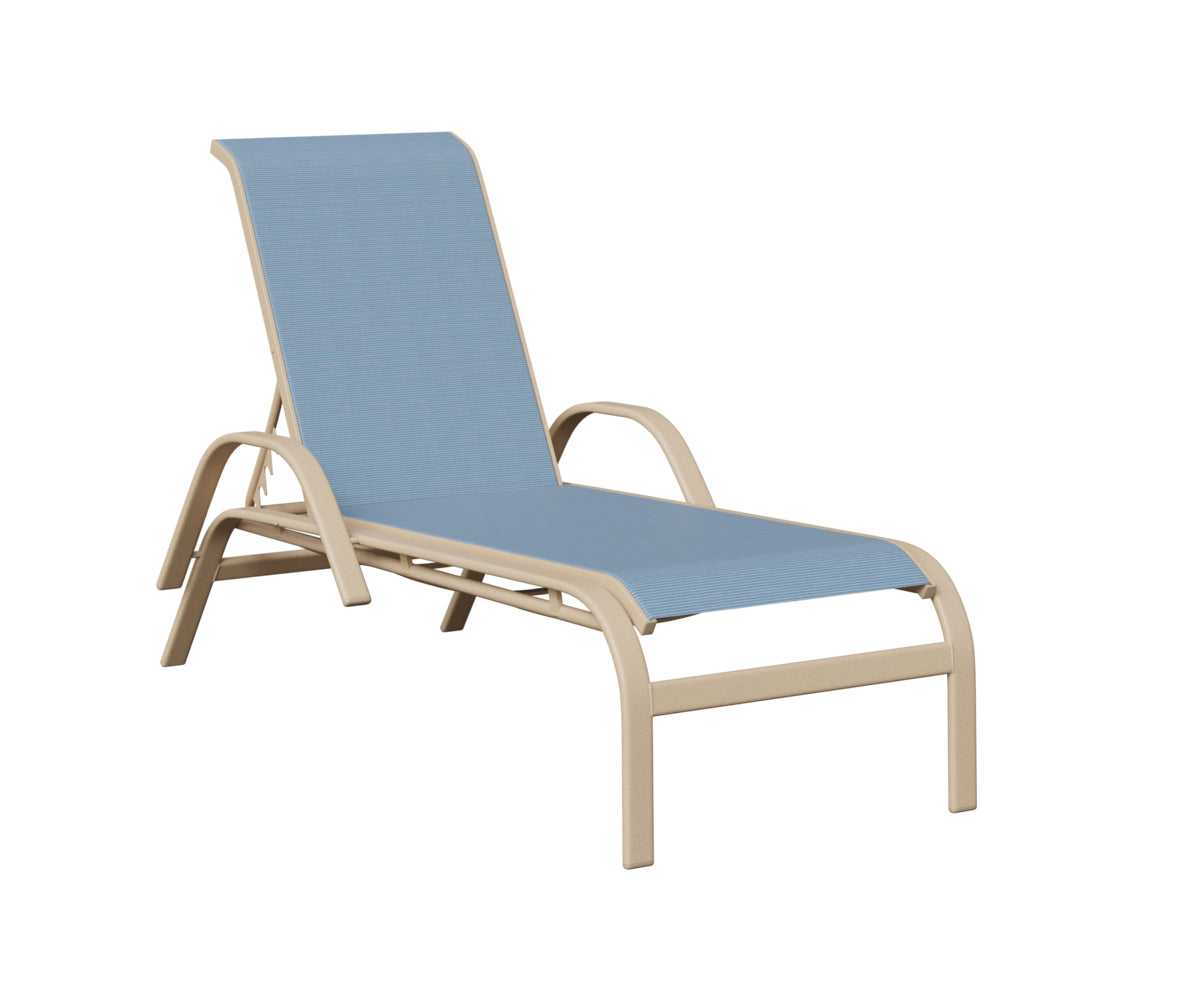 Murphy Sling Chaise Lounge With Arms