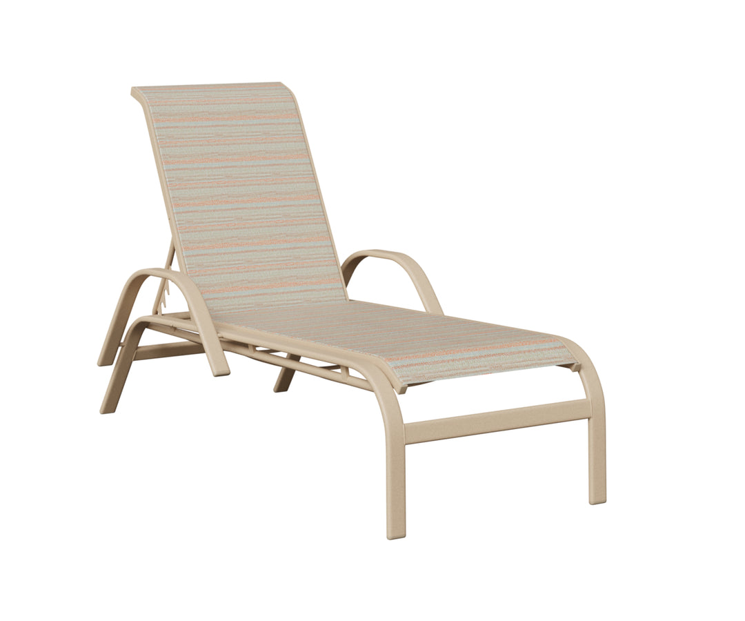 Murphy Sling Chaise Lounge With Arms