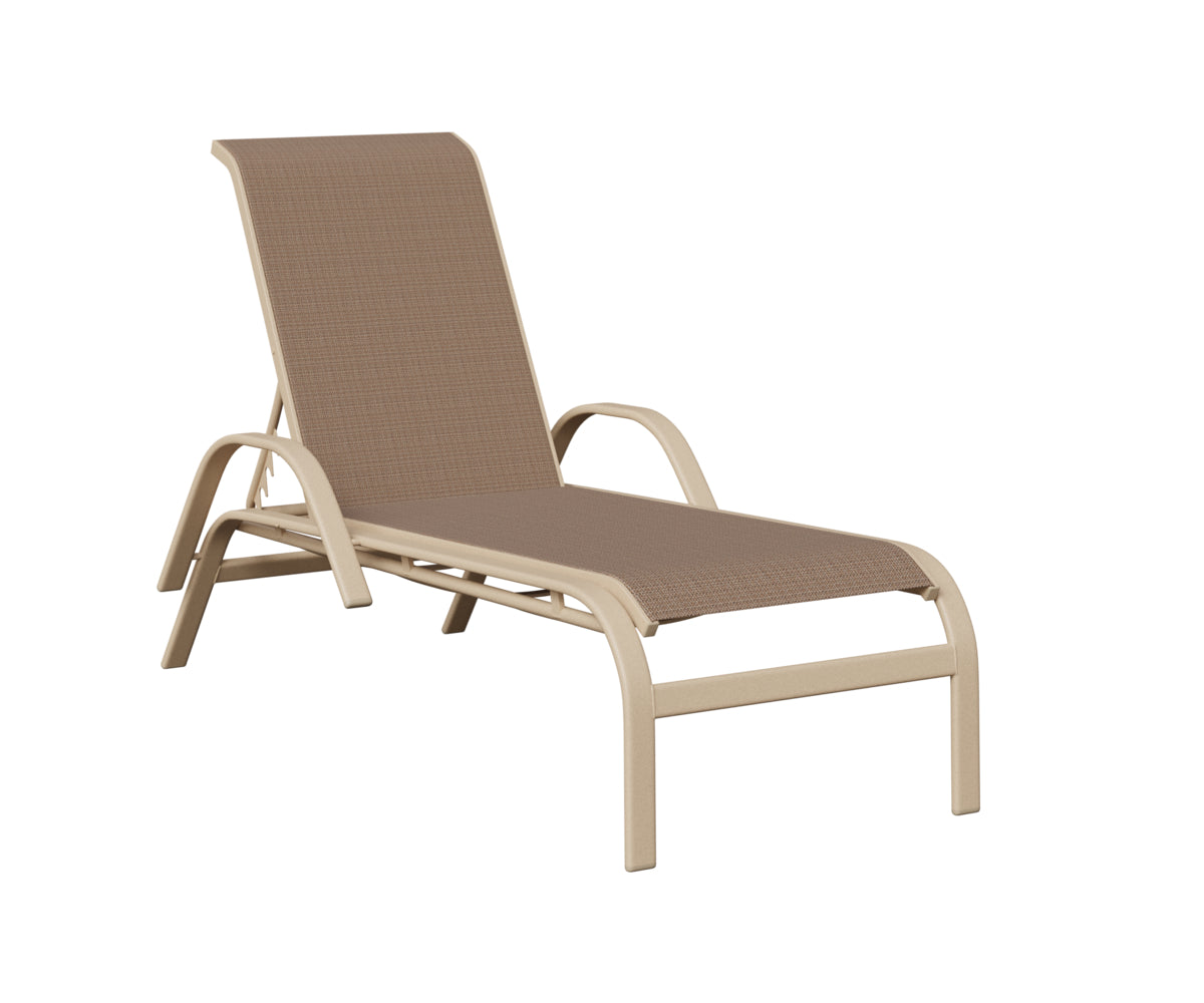 Murphy Sling Chaise Lounge With Arms