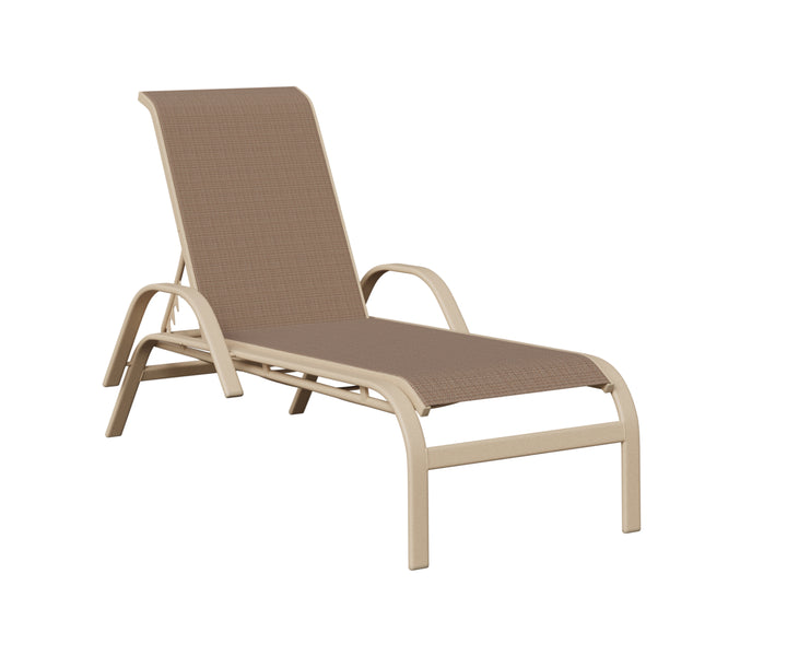 Murphy Sling Chaise Lounge With Arms
