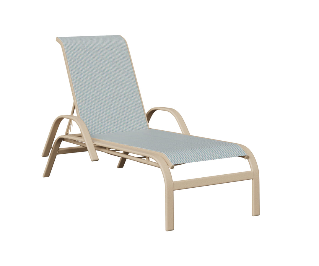 Murphy Sling Chaise Lounge With Arms