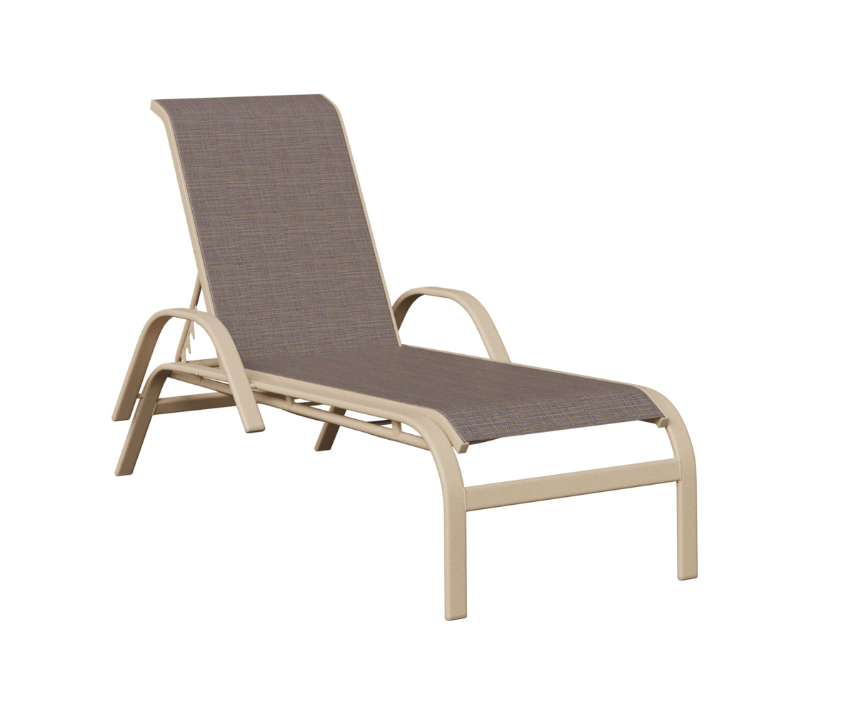 Murphy Sling Chaise Lounge With Arms