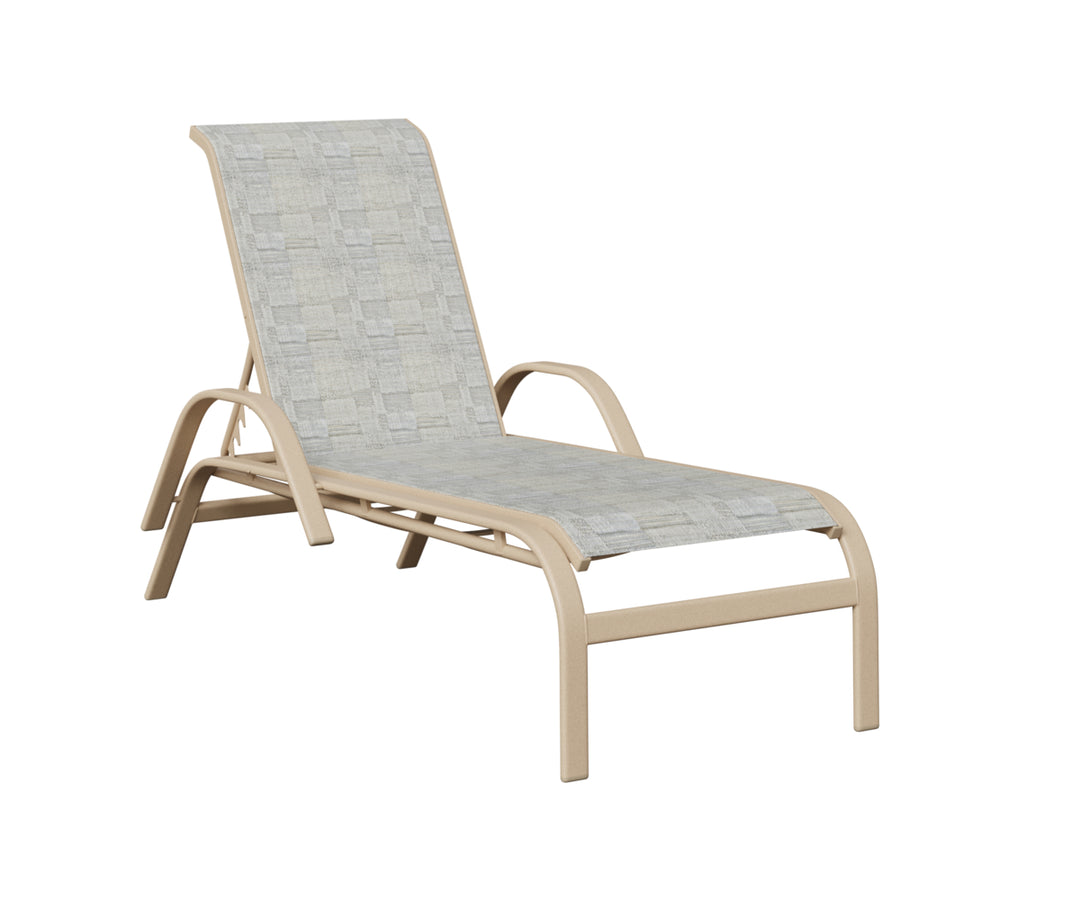 Murphy Sling Chaise Lounge With Arms