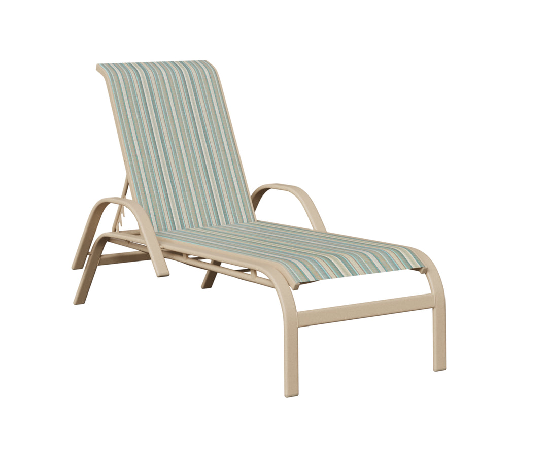 Murphy Sling Chaise Lounge With Arms