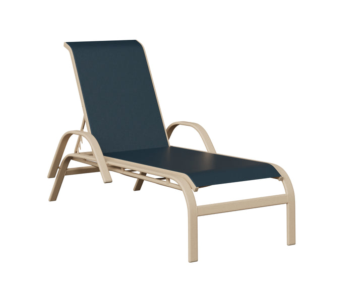 Murphy Sling Chaise Lounge With Arms