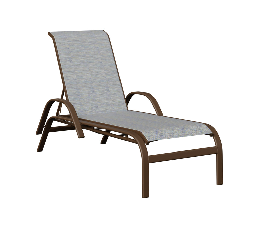 Murphy Sling Chaise Lounge With Arms