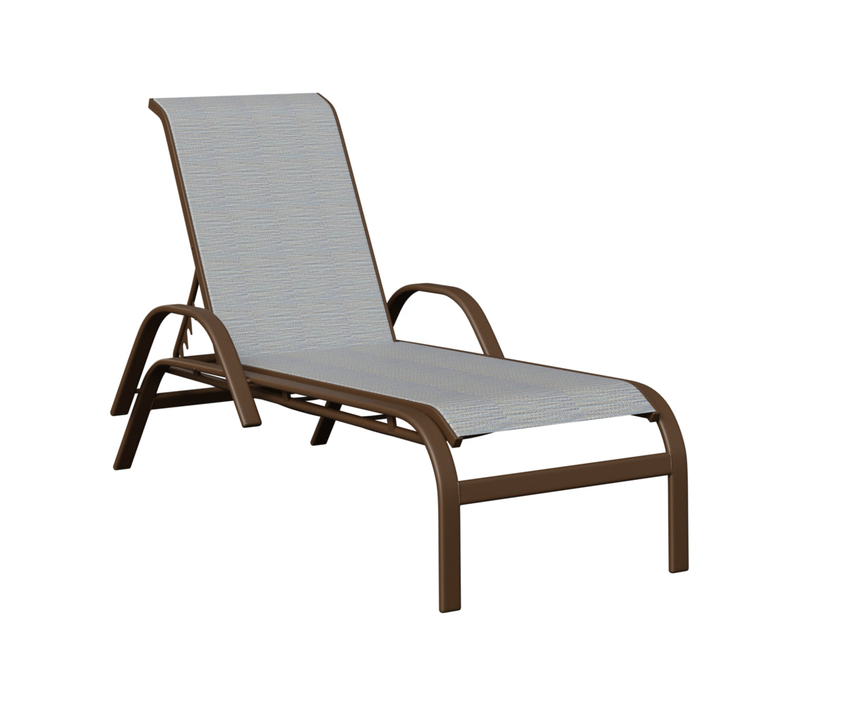 Murphy Sling Chaise Lounge With Arms