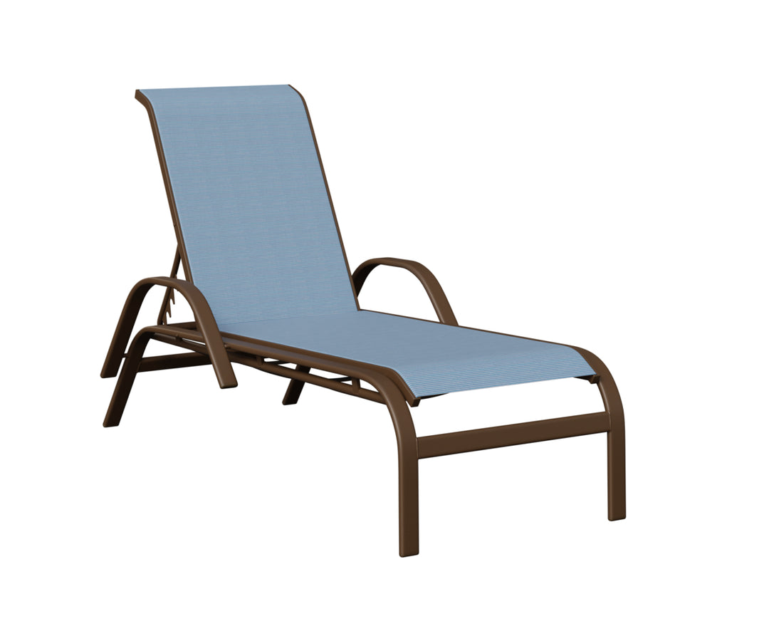 Murphy Sling Chaise Lounge With Arms