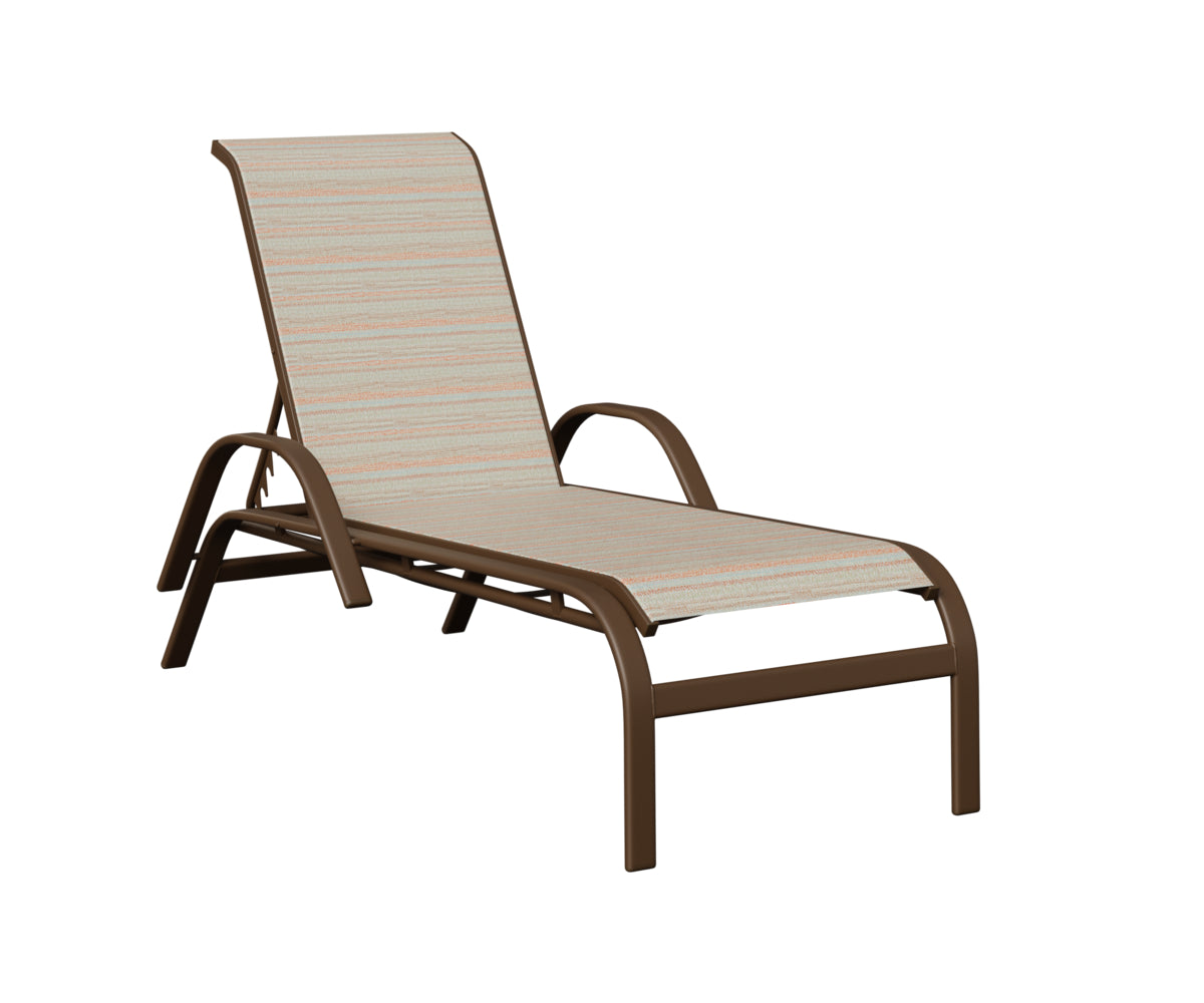 Murphy Sling Chaise Lounge With Arms