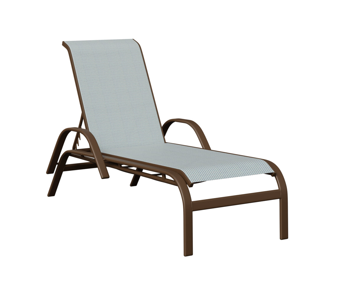 Murphy Sling Chaise Lounge With Arms