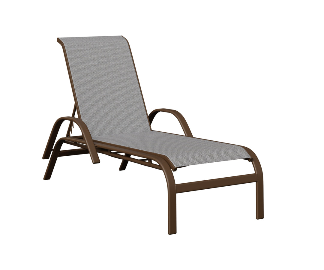 Murphy Sling Chaise Lounge With Arms