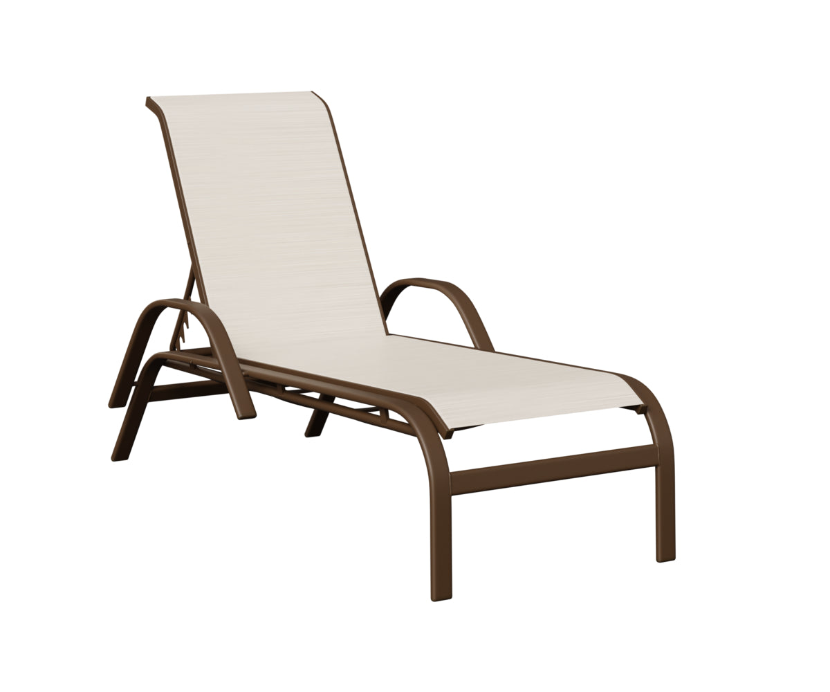 Murphy Sling Chaise Lounge With Arms