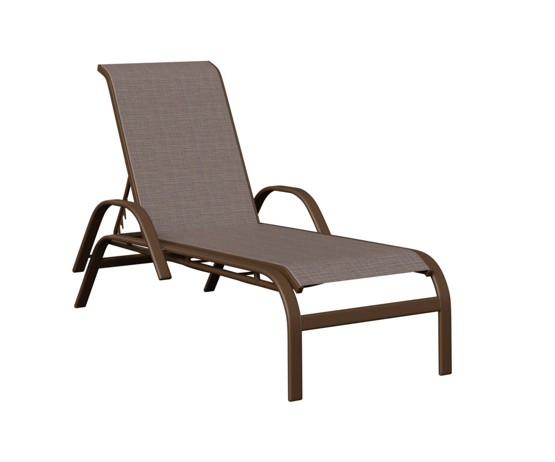 Murphy Sling Chaise Lounge With Arms