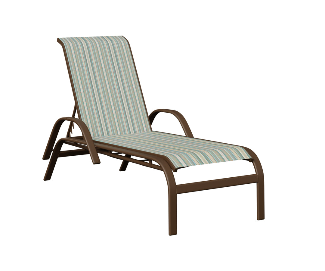 Murphy Sling Chaise Lounge With Arms