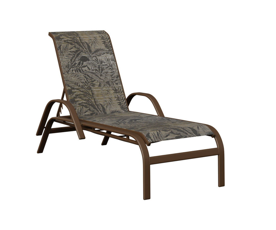 Murphy Sling Chaise Lounge With Arms