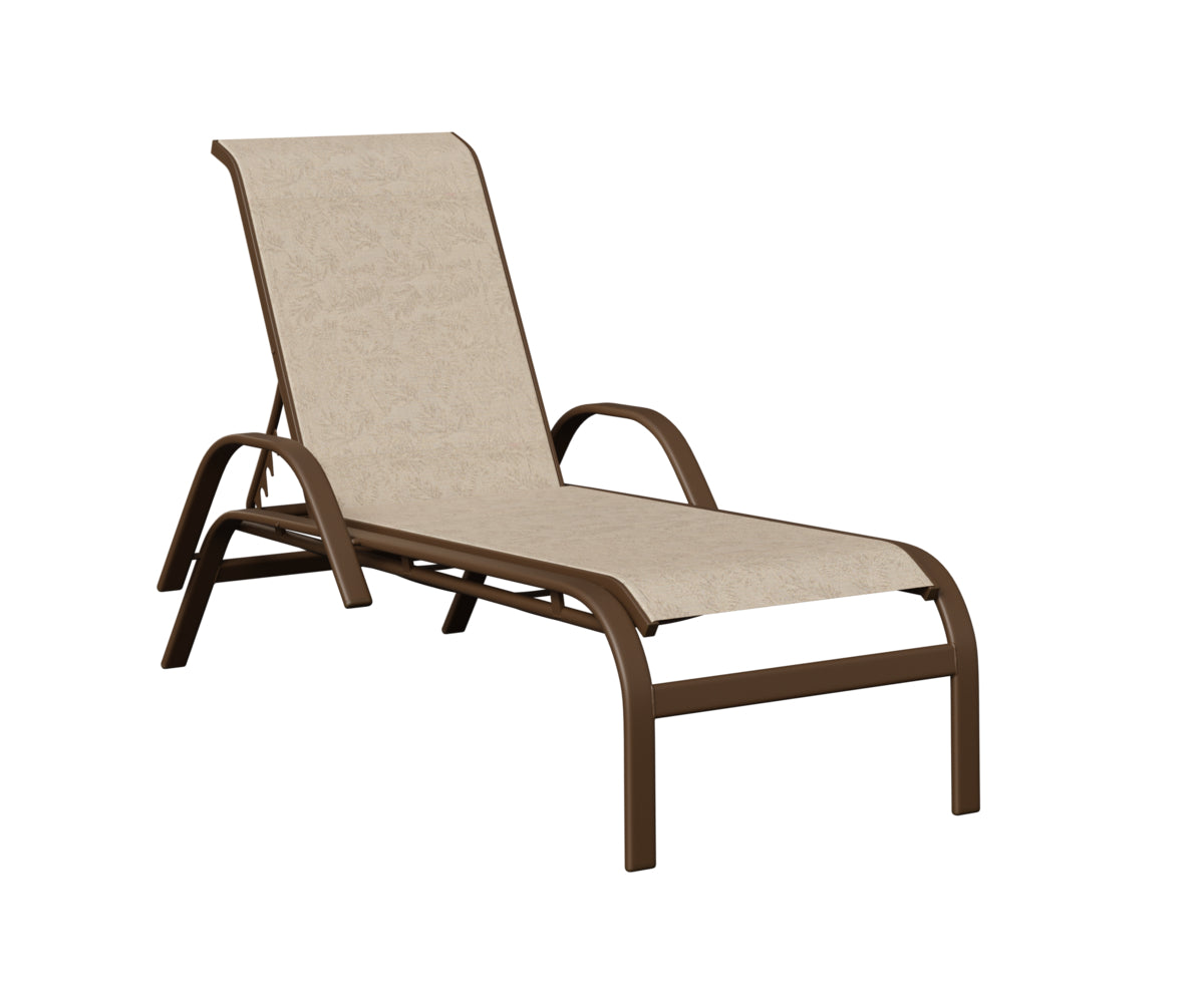 Murphy Sling Chaise Lounge With Arms
