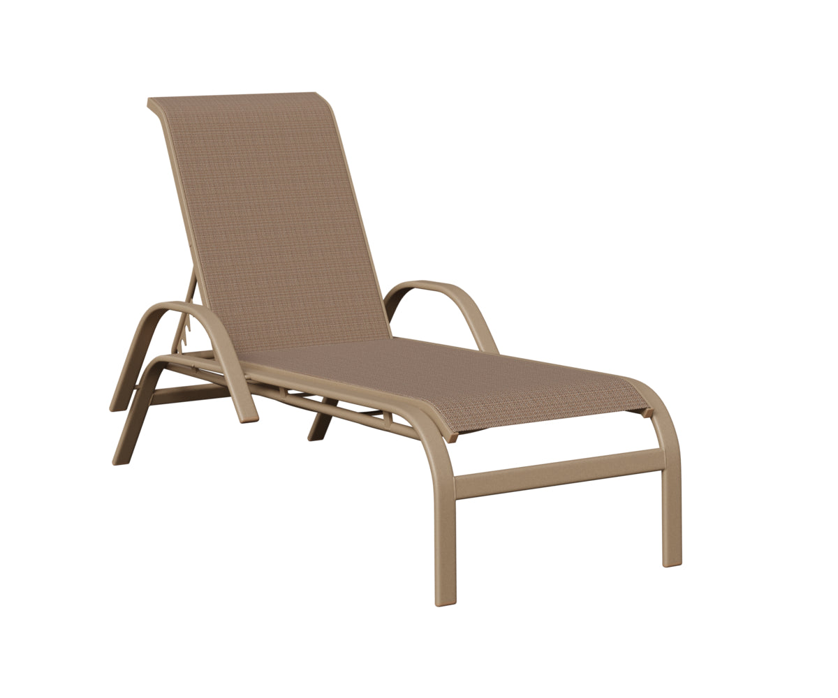 Murphy Sling Chaise Lounge With Arms