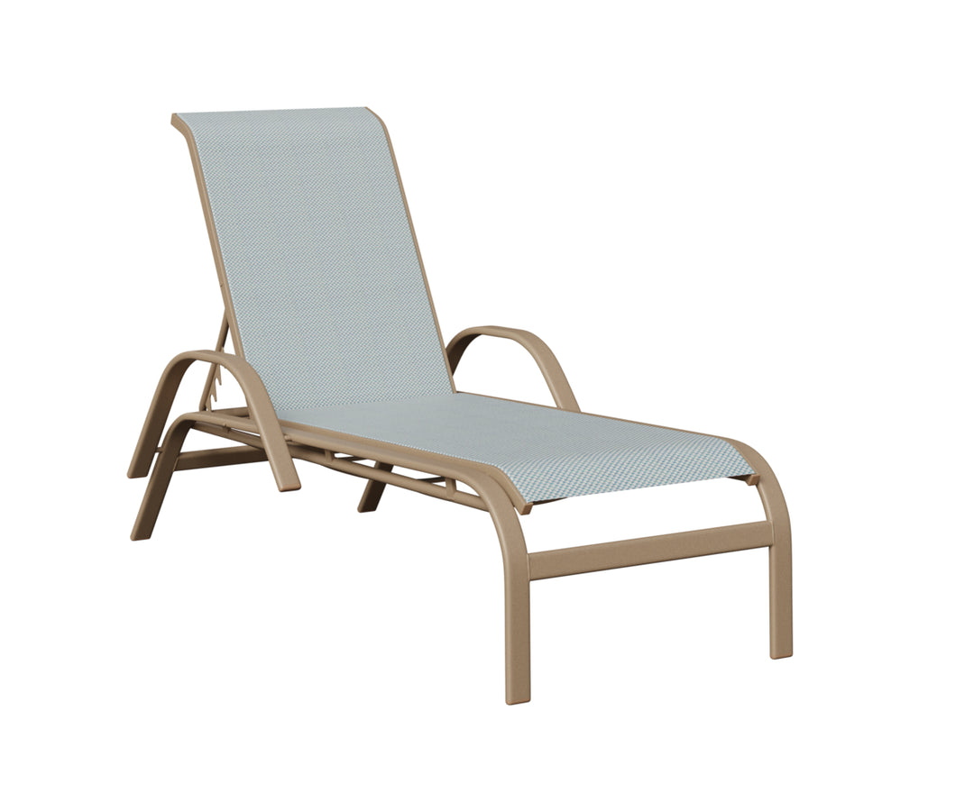 Murphy Sling Chaise Lounge With Arms