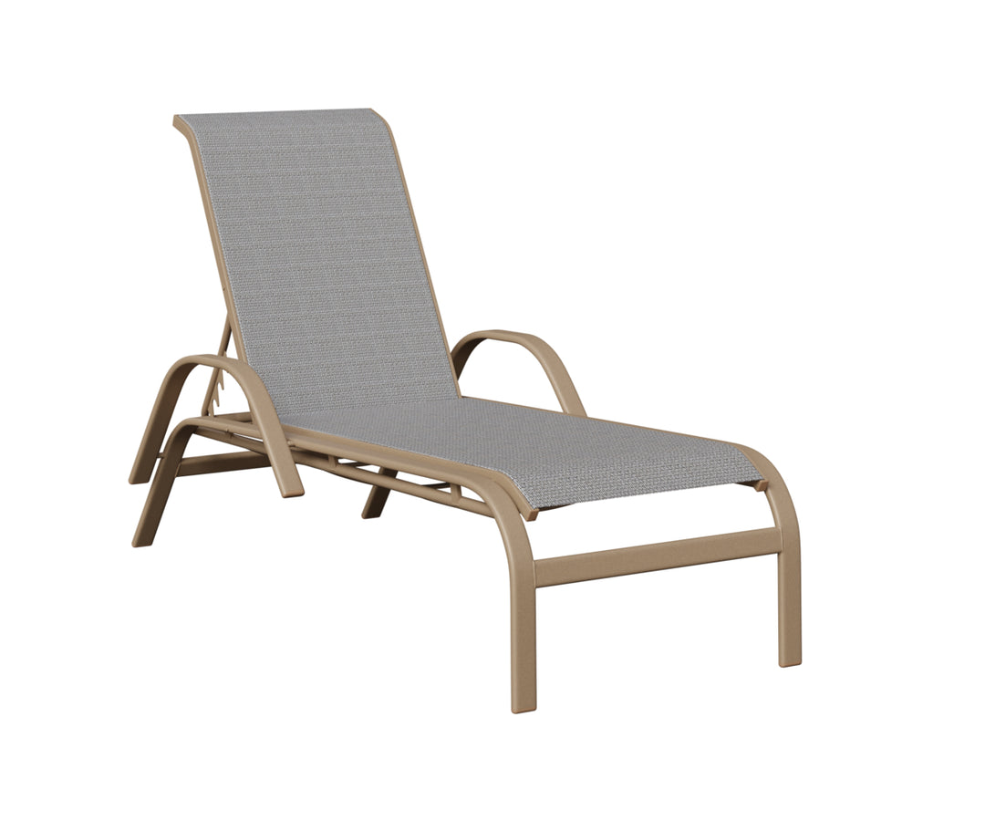 Murphy Sling Chaise Lounge With Arms