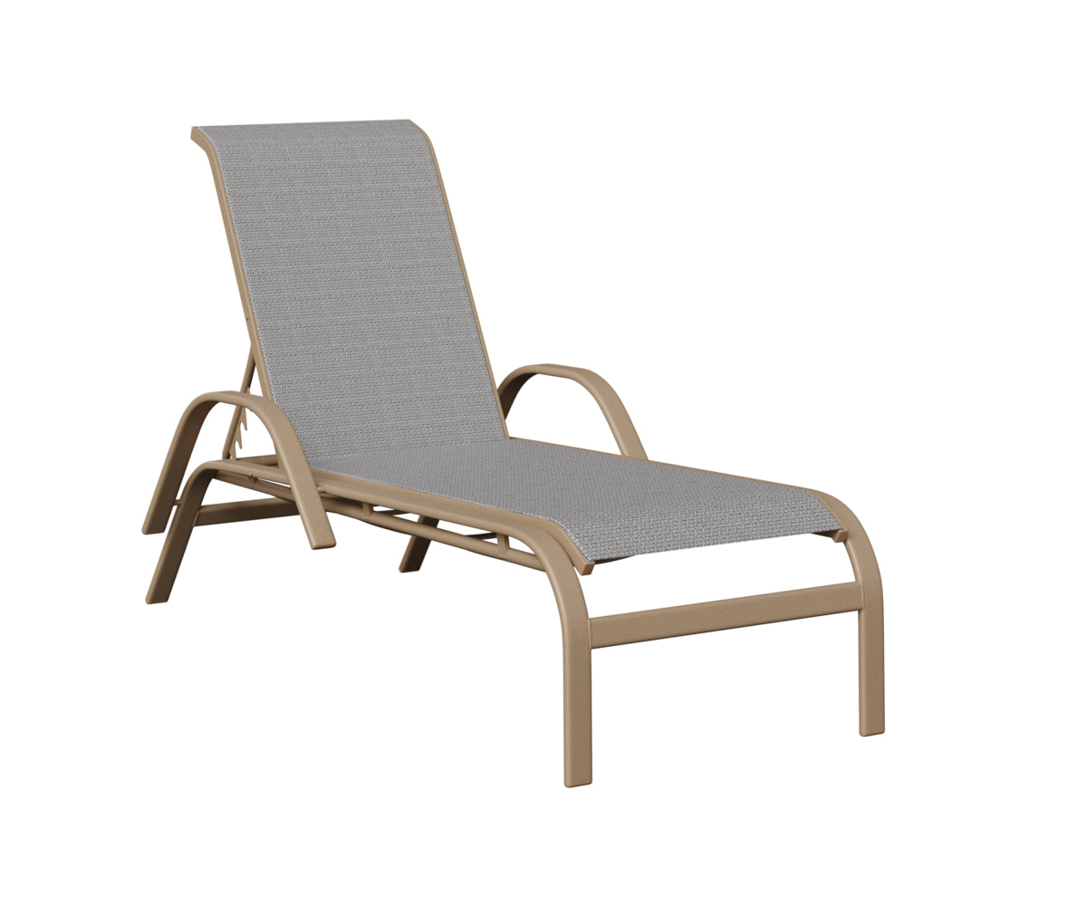 Murphy Sling Chaise Lounge With Arms