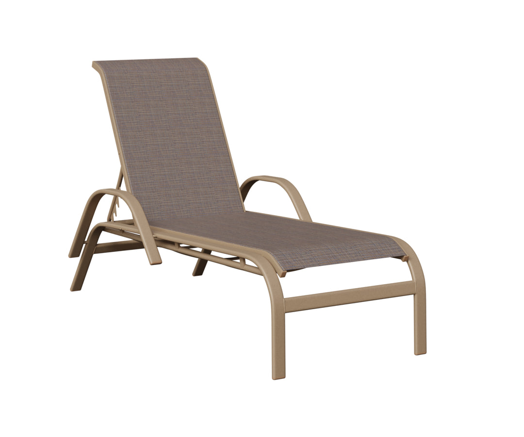 Murphy Sling Chaise Lounge With Arms