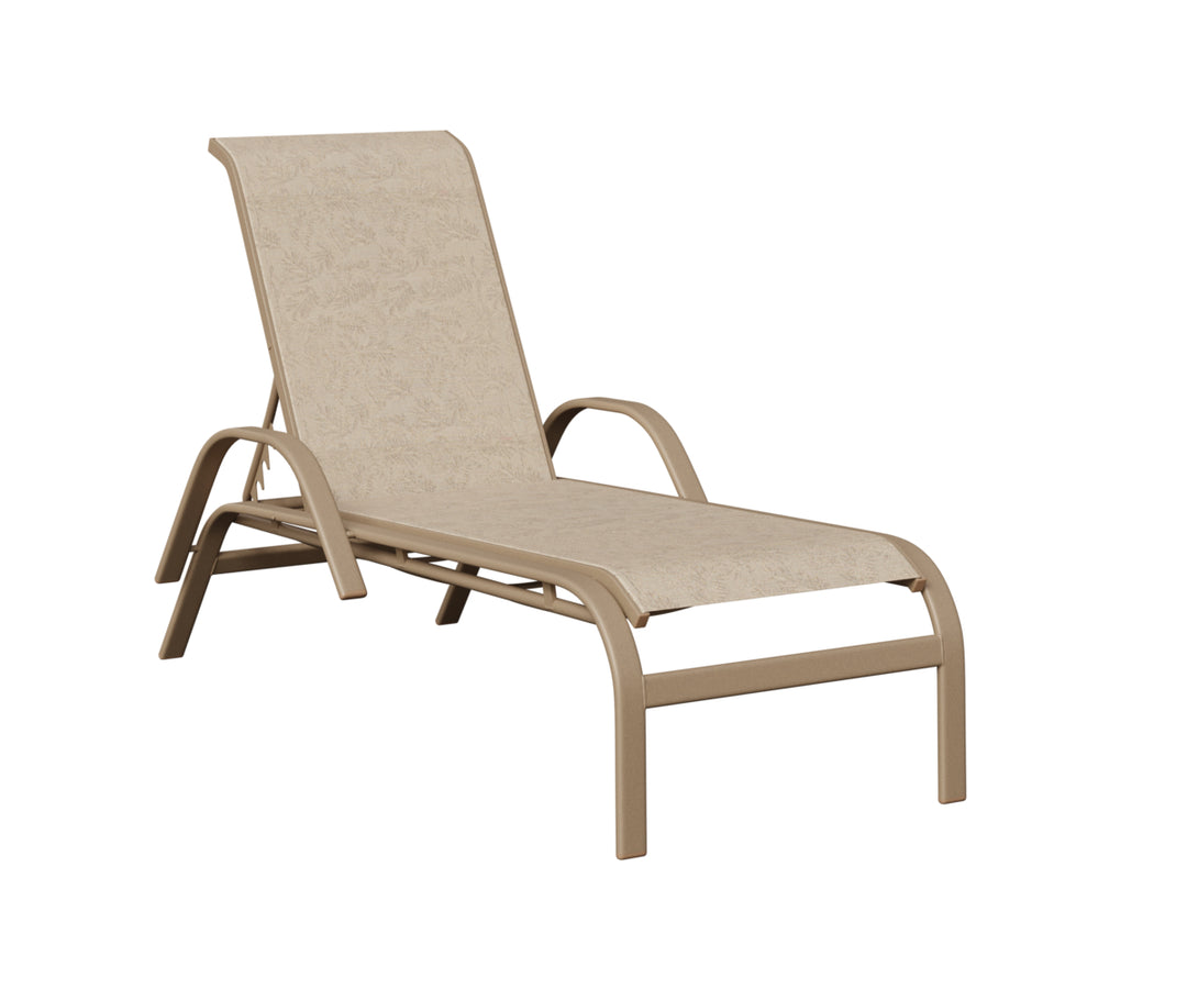 Murphy Sling Chaise Lounge With Arms