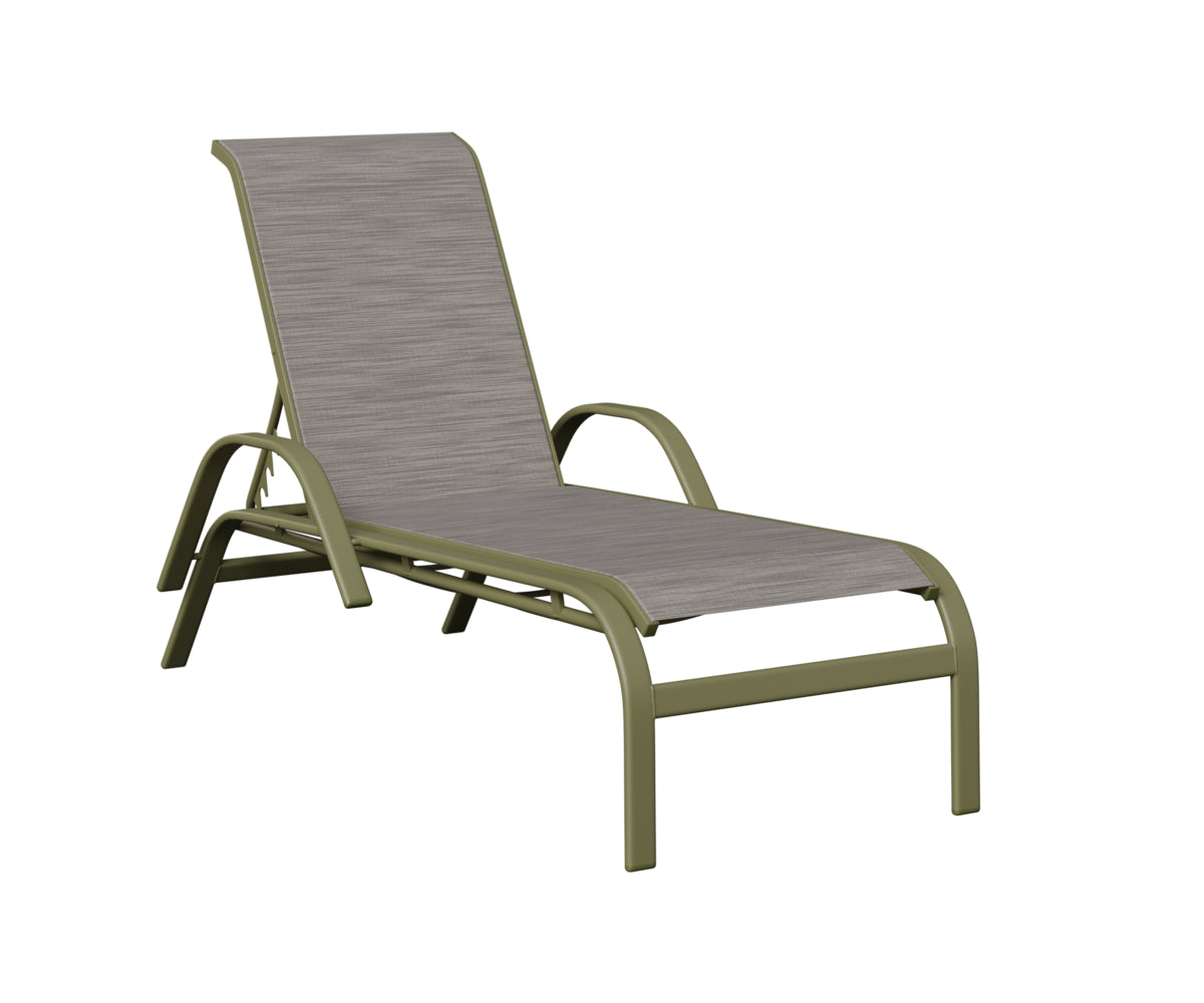 Murphy Sling Chaise Lounge With Arms
