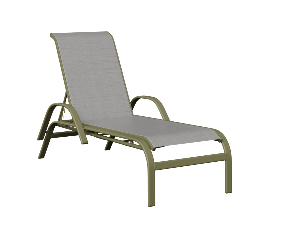 Murphy Sling Chaise Lounge With Arms