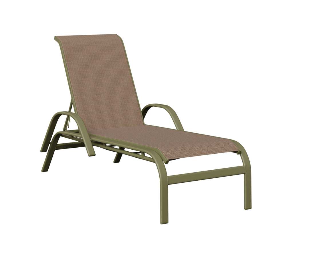 Murphy Sling Chaise Lounge With Arms