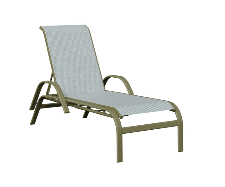 Murphy Sling Chaise Lounge With Arms