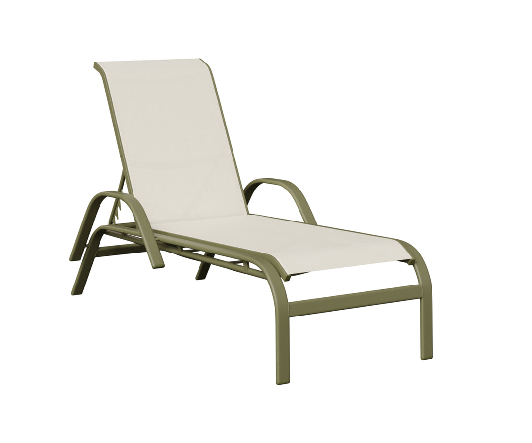 Murphy Sling Chaise Lounge With Arms
