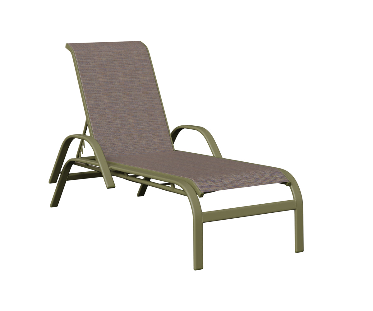 Murphy Sling Chaise Lounge With Arms