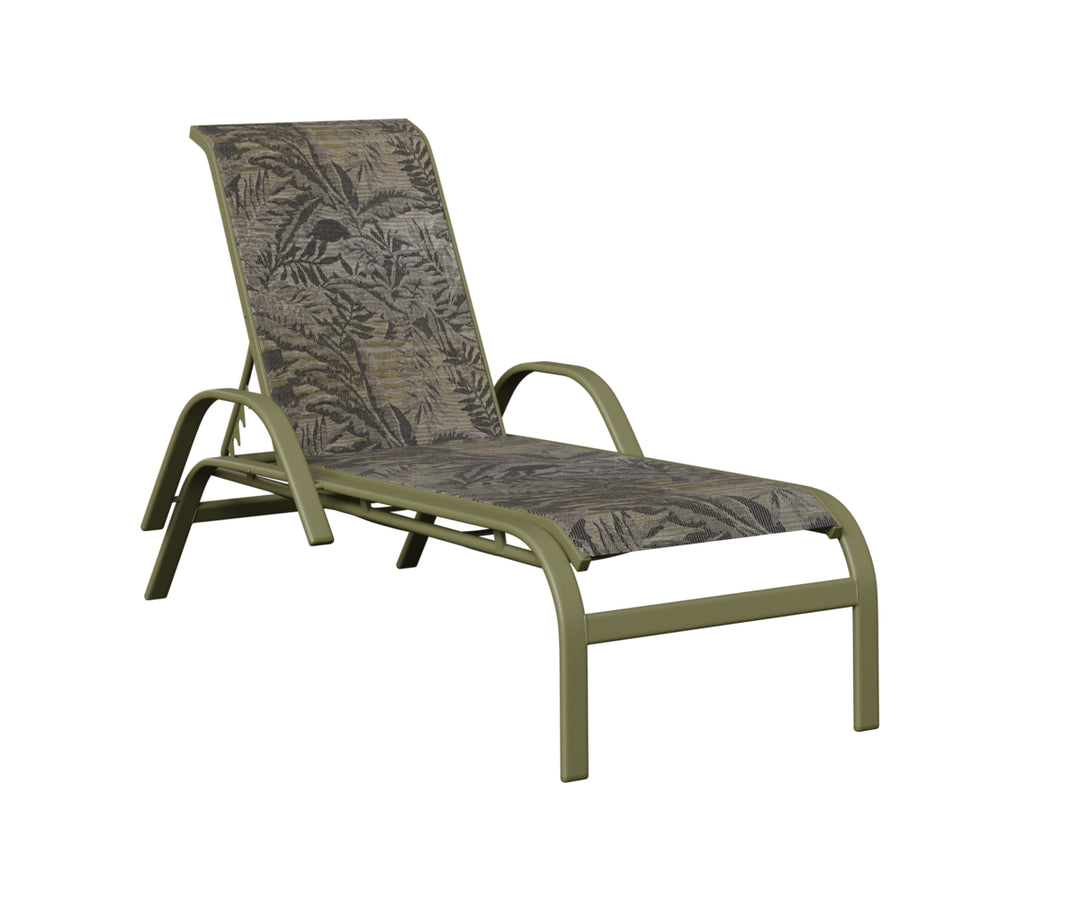 Murphy Sling Chaise Lounge With Arms