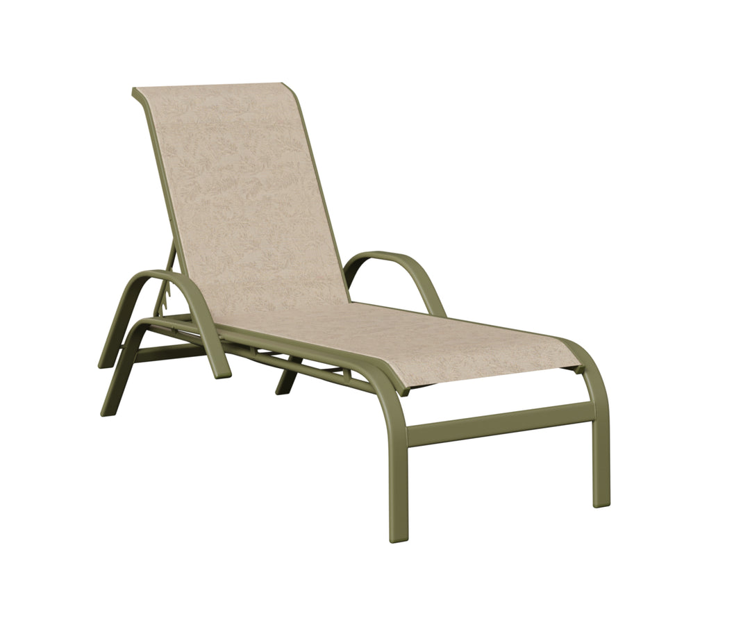 Murphy Sling Chaise Lounge With Arms