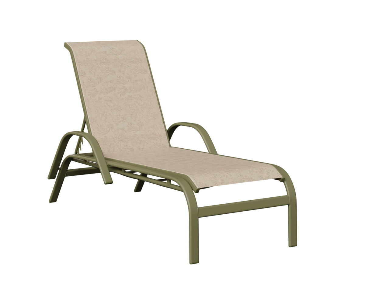 Murphy Sling Chaise Lounge With Arms